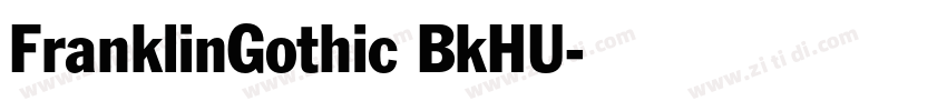 FranklinGothic BkHU字体转换